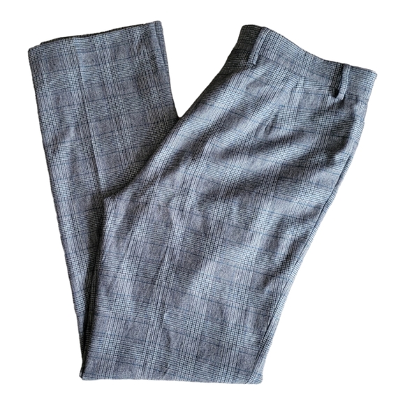 Atelier Gardeur Dora Slim Fit grey plaid straight leg pants size 10 - Picture 1 of 14